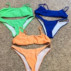 Colorful Bikini Set - Green, Blue, Orange